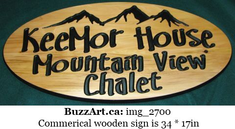 Commerical wooden sign is 34 * 17in